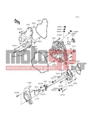 KAWASAKI - VERSYS® 650 ABS 2016 - Engine/Transmission - Engine Cover(s) - 610A0408 - ROLLER,4X8