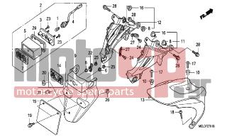 HONDA - CBR1000RR (ED) 2007 - Body Parts - REAR FENDER (CBR1000RR6-7) - 94591-24000- - CLIP, WIRE, 2X40