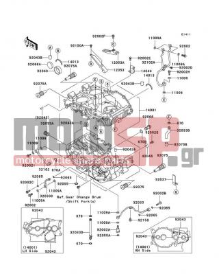 KAWASAKI - NINJA® 500R 2009 - Κινητήρας/Κιβώτιο Ταχυτήτων - Crankcase - 92002-1471 - BOLT,BANJO,6X28