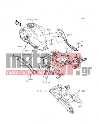 KAWASAKI - VERSYS® 650 ABS 2016 - Body Parts - Side Covers/Chain Cover - 36001-0612 - COVER-SIDE,LH