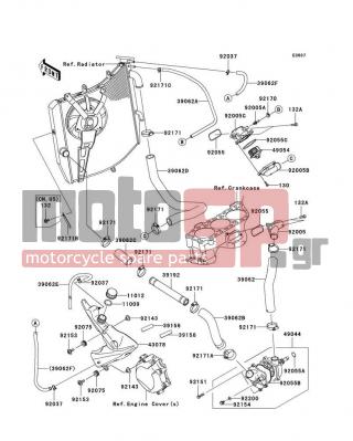 KAWASAKI - NINJA® ZX™-10R 2009 - Engine/Transmission - Water Pipe - 39062-0260 - HOSE-COOLING,OVER FLOW