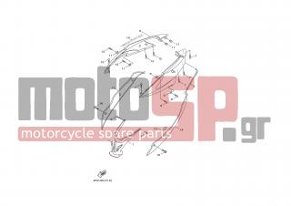 YAMAHA - XC125 (GRC) 2007 - Body Parts - SIDE COVER - 4C6-F1721-00-7M - Cover, Side 2