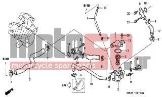 HONDA - VTR1000F (ED) 2002 - Engine/Transmission - WATER PIPE - 32152-MB3-000 - CONNECTOR, EARTH