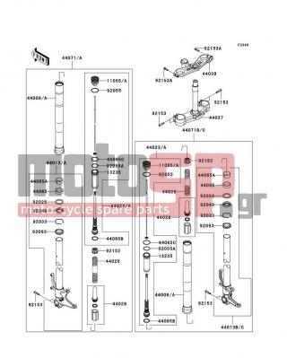 KAWASAKI - NINJA® ZX™-6R 2009 -  - Front Fork - 44065-0030 - BUSHING-FRONT FORK,GUIDE