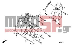 HONDA - XL700VA (ED)-ABS TransAlp 2008 - Κινητήρας/Κιβώτιο Ταχυτήτων - LEFT CRANKCASE COVER
