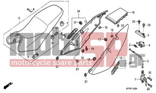 HONDA - CBF250 (ED) 2006 - Body Parts - SEAT/REAR COWL - 77210-KPF-790ZD - COWL SET, R. RR. SIDE (WL) *TYPE4*