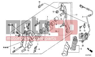 HONDA - CBR250R (ED) ABS   2011 - Brakes - FRONT BRAKE CALIPER(CBR25 0RA) - 45132-166-016 - BOOT, PIN BUSH(NISSIN)