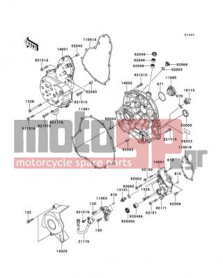 KAWASAKI - VERSYS® (EUROPEAN) 2009 - Engine/Transmission - Engine Cover(s) - 92065-058 - GASKET,10.5X16X1