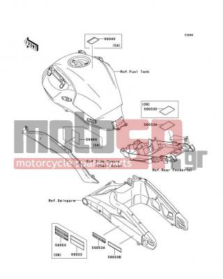 KAWASAKI - VERSYS® (EUROPEAN) 2009 - Body Parts - Labels - 56053-0218 - LABEL-SPECIFICATION,TIRE&LOAD