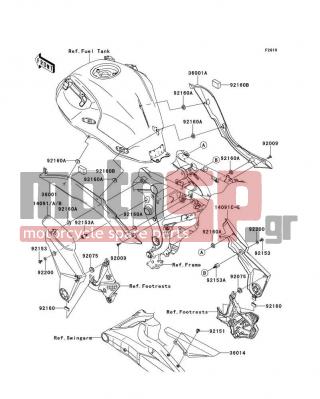 KAWASAKI - VERSYS® (EUROPEAN) 2009 - Body Parts - Side Covers/Chain Cover - 92009-1909 - SCREW,5X16