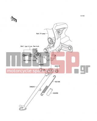 KAWASAKI - VERSYS® (EUROPEAN) 2009 -  - Stand(s) - 92144-1818 - SPRING,SIDE STAND