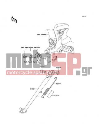 KAWASAKI - VERSYS® (EUROPEAN) 2009 -  - Stand(s) - 92059-1961 - TUBE,14X17X50