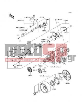 KAWASAKI - VERSYS® (EUROPEAN) 2009 -  - Starter Motor - 16085-0074 - GEAR,IDLE,28T