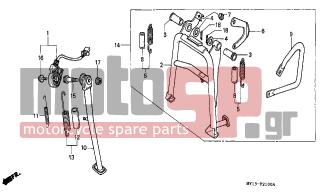 HONDA - XRV750 (IT) Africa Twin 1995 - Frame - STAND - 50523-MY1-000 - PLATE, MAIN STAND SPRING