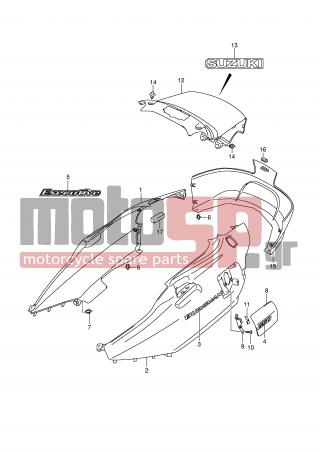 SUZUKI - AN650A (E2) ABS Burgman 2009 - Body Parts - SIDE COVER (AN650AK6/K7) - 47211-10G31-YHL - COVER, SIDE LH (RED)