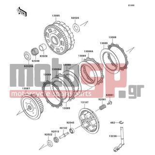 KAWASAKI - VULCAN 900 CUSTOM (EUROPEAN) 2009 - Engine/Transmission - Clutch - 13087-0042 - HUB-CLUTCH