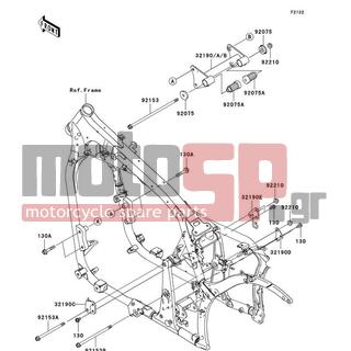 KAWASAKI - VULCAN 900 CUSTOM (EUROPEAN) 2009 - Κινητήρας/Κιβώτιο Ταχυτήτων - Engine Mount - 92153-1909 - BOLT,FLANGED,10X285