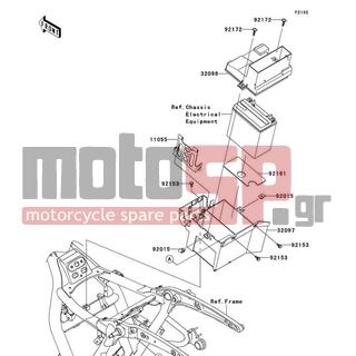 KAWASAKI - VULCAN® 1700 CLASSIC 2009 -  - Battery Case - 11055-0617 - BRACKET,ECU&RELAY BOX