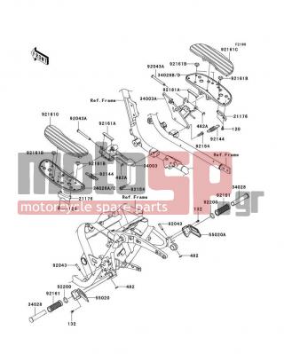 KAWASAKI - VULCAN® 1700 CLASSIC 2009 -  - Footrests - 92161-0232 - DAMPER,STEP