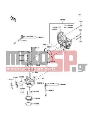 KAWASAKI - VULCAN® 1700 CLASSIC 2009 - Engine/Transmission - Throttle - 92153-1031 - BOLT,SOCKET,6X20