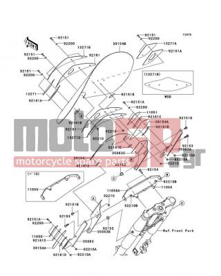 KAWASAKI - VULCAN® 1700 NOMAD™ 2009 - Εξωτερικά Μέρη - Cowling - 13271-0706 - PLATE,WINDSHIELD,CNT,OUTER