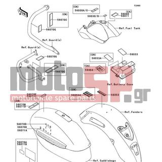 KAWASAKI - VULCAN® 1700 NOMAD™ 2009 - Body Parts - Labels - 56053-0379 - LABEL-SPECIFICATION,TIRE&LOAD