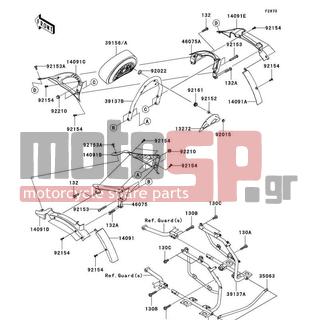 KAWASAKI - VULCAN® 1700 NOMAD™ 2009 - Body Parts - Saddlebags(Side Bag Bracket) - 14091-0965 - COVER,GRIP,OUTER,RH