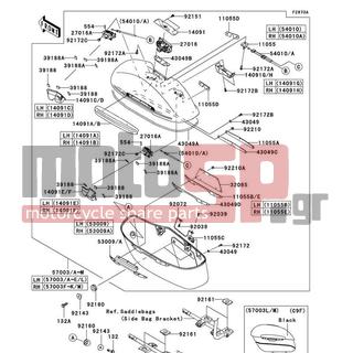 KAWASAKI - VULCAN® 1700 NOMAD™ 2009 - Body Parts - Saddlebags(Side Bag) - 54010-0114 - CABLE,PANNIER CASE,RH