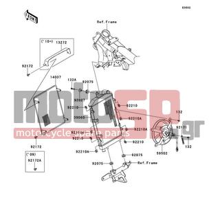 KAWASAKI - VULCAN® 1700 VOYAGER® 2009 - Κινητήρας/Κιβώτιο Ταχυτήτων - Radiator(A9F-ABF) - 132BB0614 - BOLT-FLANGED-SMALL,6X14