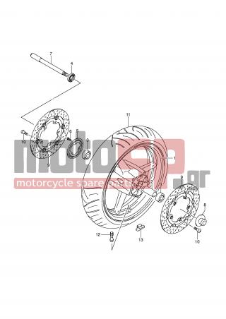 SUZUKI - GSF650 (E2) 2006 - Frame - FRONT WHEEL (GSF650AK5/UAK5/SAK5/SUAK5/AK6/UAK6/SAK6/SUAK6) - 59210-38G00-000 - DISC, FRONT BRAKE