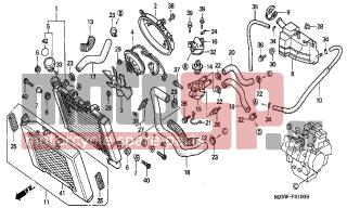 HONDA - VF750C  (ED) 1999 - Engine/Transmission - RADIATOR - 96600-0602507 - BOLT, SOCKET, 6X25