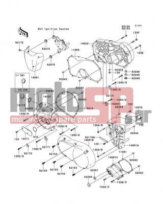 KAWASAKI - VULCAN® 900 CLASSIC 2009 - Engine/Transmission - Engine Cover(s) - 14091-0511 - COVER,PLATING,LH