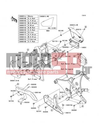 KAWASAKI - VULCAN® 900 CLASSIC 2009 - Body Parts - Side Covers/Chain Cover(B6F-B9F) - 92153-1356 - BOLT,SOCKET,6X22