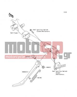KAWASAKI - VULCAN® 900 CLASSIC LT 2009 -  - Stand(s) - 92145-0083 - SPRING,SIDE STAND