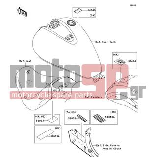 KAWASAKI - VULCAN® 900 CUSTOM 2009 - Εξωτερικά Μέρη - Labels - 59464-0684 - LABEL-CERTIFICATION,EVAPO ROUT