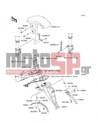 KAWASAKI - Z750 (EUROPEAN) 2009 - Body Parts - Fenders - 92153-1267 - BOLT,SOCKET,6X23