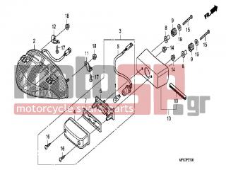 HONDA - CB600FA (ED)  2008 - Electrical - TAILLIGHT - 93901-24480- - SCREW, TAPPING, 4X16