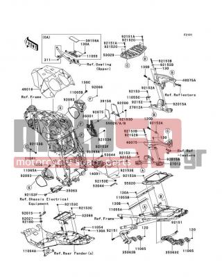 KAWASAKI - CONCOURS 14 ABS 2008 -  - Frame Fittings - 11065-0166 - CAP