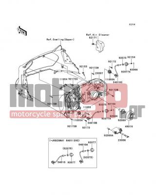 KAWASAKI - CONCOURS 14 ABS 2008 -  - Headlight(s) - 11055-0234 - BRACKET,AIMING CABLE,LH