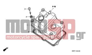 HONDA - CBF500A (ED) ABS 2006 - Engine/Transmission - CYLINDER HEAD COVER - 90543-MV9-670 - RUBBER, MOUNTING