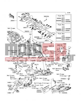 KAWASAKI - CONCOURS™ 14 2008 -  - Chassis Electrical Equipment(B8F) - 92015-1700 - NUT