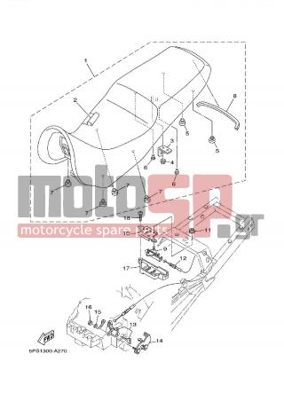 YAMAHA - TDM 900 (GRC) 2002 - Body Parts - SEAT - 5PS-24792-00-00 - Plate