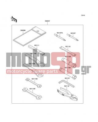 KAWASAKI - KLR™650 2008 - Εξωτερικά Μέρη - Owner's Tools - 92110-1152 - TOOL-WRENCH,OPEN END,10X12