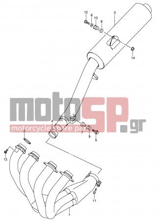 SUZUKI - GSF650 (E2) 2006 - Exhaust - MUFFLER - 09320-12069-000 - CUSHION, MUF SPRT, RR