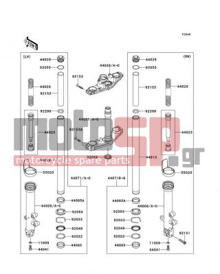 KAWASAKI - NINJA® 650R 2008 -  - Front Fork - 92153-0506 - BOLT,SOCKET,8X40