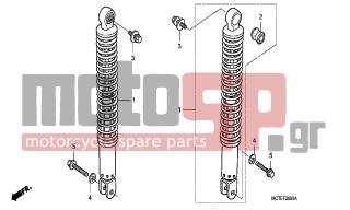 HONDA - FJS600A (ED) ABS Silver Wing 2007 - Suspension - REAR CUSHION - 90110-MCT-000 - BOLT-WASHER, 8X12