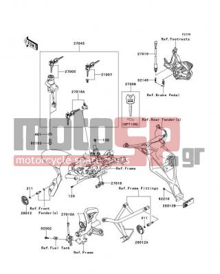 KAWASAKI - VERSYS® (EUROPEAN) 2008 -  - Ignition Switch - 27010-1455 - SWITCH,SIDE STAND