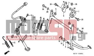 HONDA - FJS600 (ED) Silver Wing 2001 - Frame - STAND - 50523-MT3-610 - SUB SPRING, MAIN STAND
