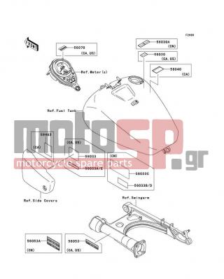 KAWASAKI - VULCAN® 1500 CLASSIC 2008 - Body Parts - Labels - 56053-0101 - LABEL-SPECIFICATION,TIRE&LOAD