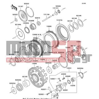 KAWASAKI - VULCAN® 1500 CLASSIC 2008 - Κινητήρας/Κιβώτιο Ταχυτήτων - Clutch - 13091-1495 - HOLDER,DAMPER SPRING